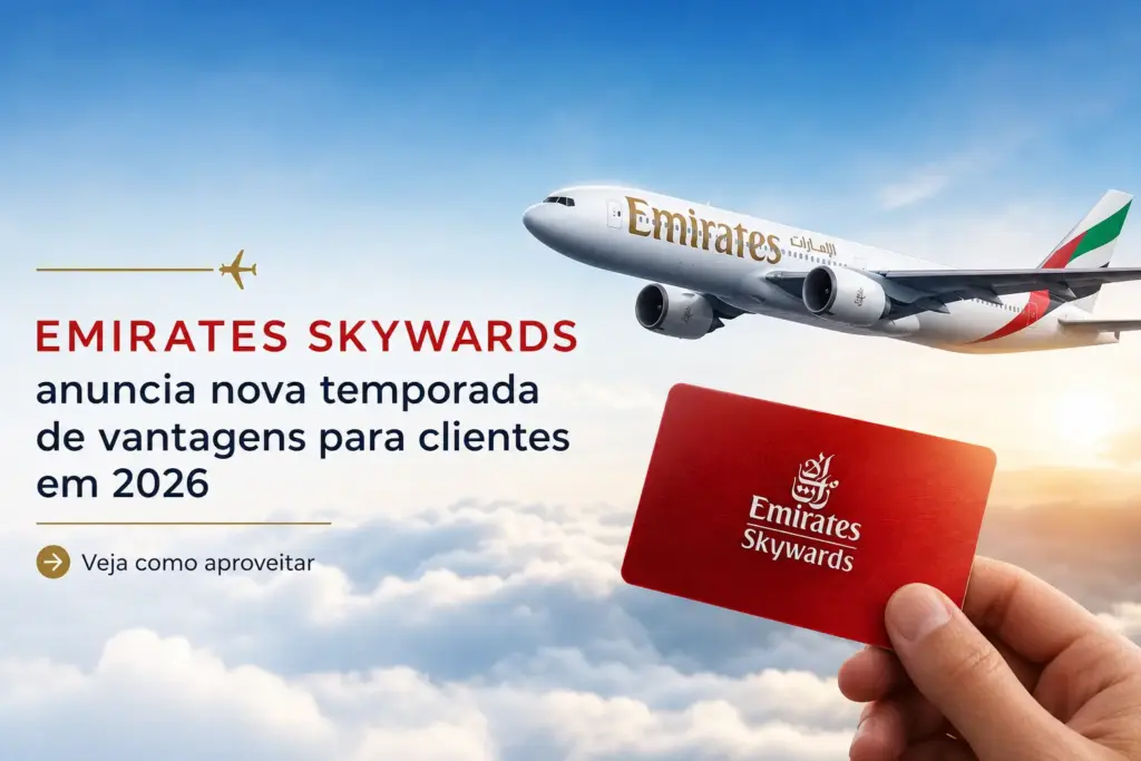 Cartão Emirates Skywards representando benefícios 2026