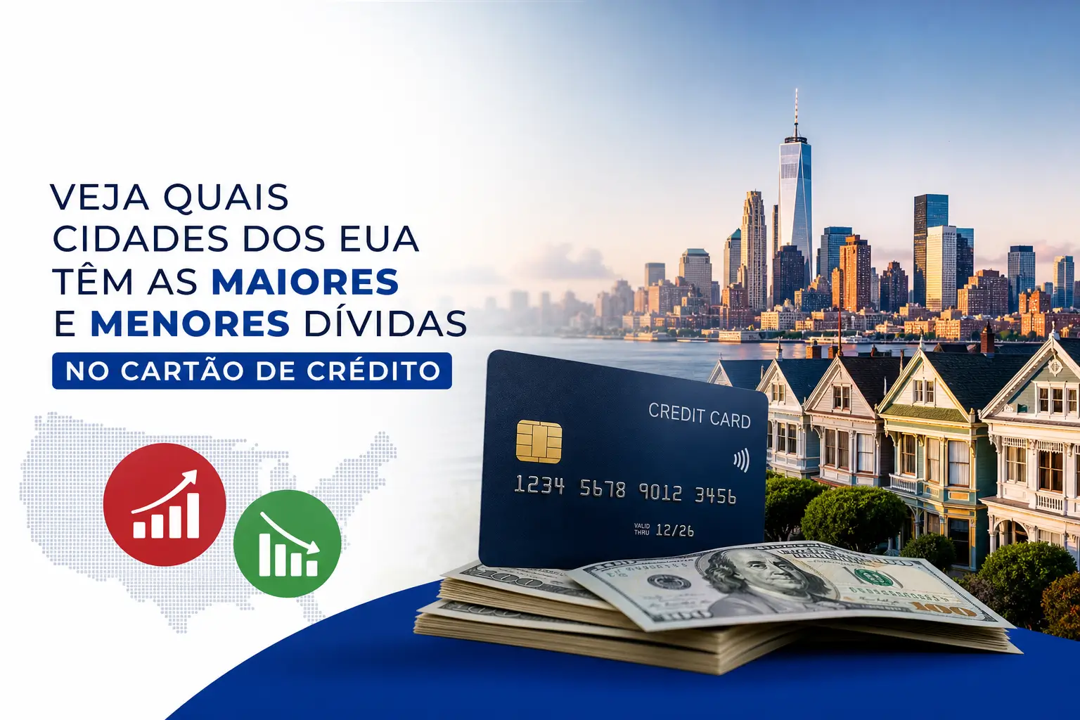 Dívidas de cartão de crédito nas cidades dos EUA 2026