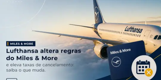 Avião da Lufthansa no pôr do sol sobre nuvens com Miles & More