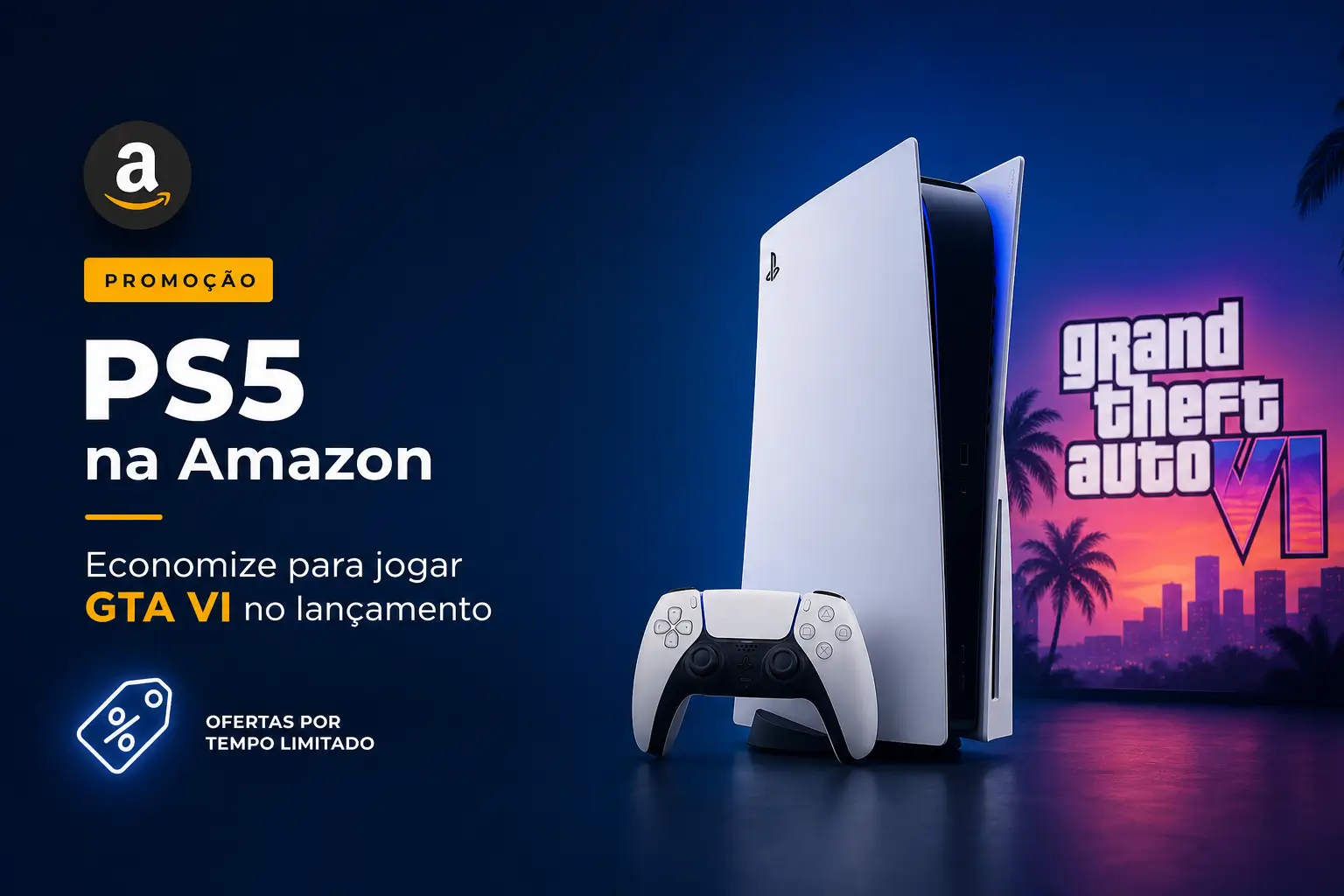 PS5 na Amazon com GTA VI e ofertas especiais