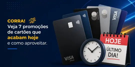 Cartões Visa e Mastercard com relógio e calendário urgente