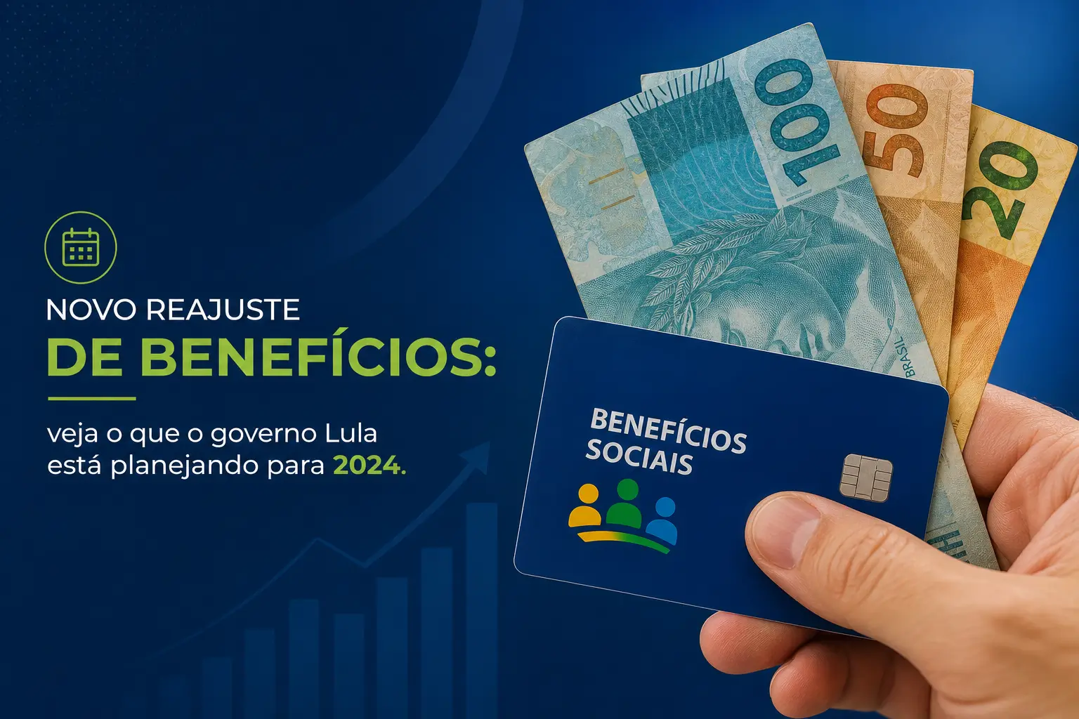 Cartão de Benefícios Sociais e notas de real